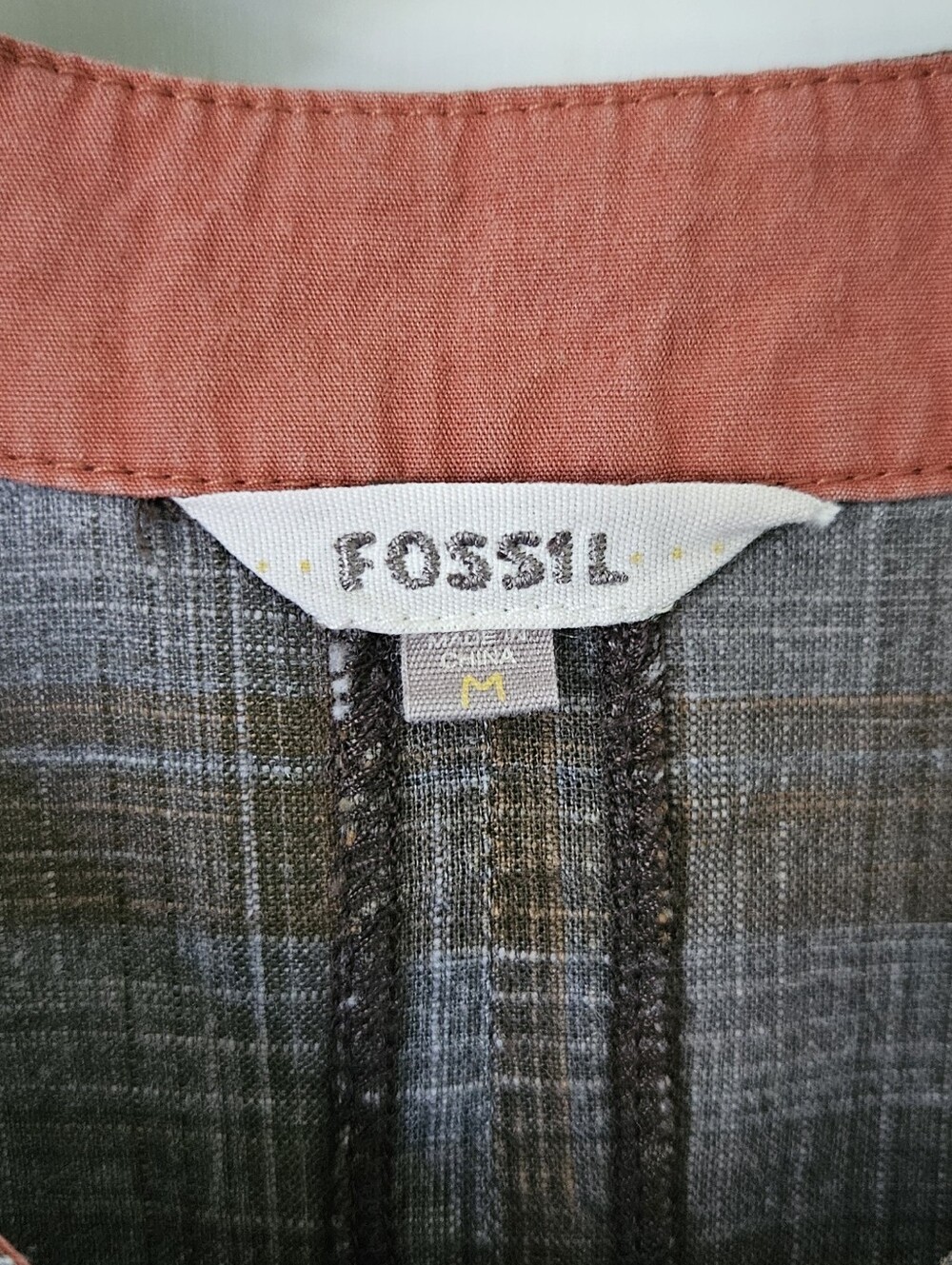 Fossil Brown Plaid Short-Sleeve Top - Picture 4 of 10